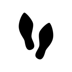 Footprints of woman. Vector art. 