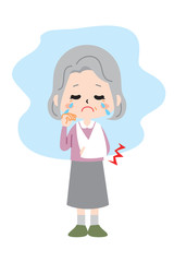 An old woman with a fracture