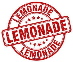 lemonade red grunge round vintage rubber stamp