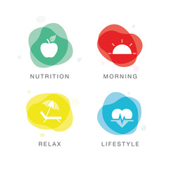 HEALTHY LIVING ICON SET