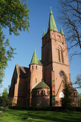 Fototapeta na wymiar Church of Saint Anne in Kuldiga.Latvia.