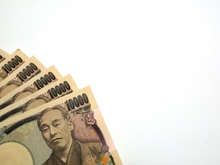 日本円　一万円札　コピースペース