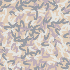 Urban UFO camouflage of various shades of beige, blue, purple and white colors