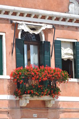Balcone veneziano, Venezia, Veneto, Italia