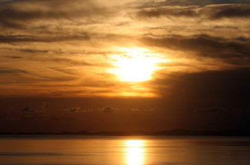 Sunset on the Adriatic sea 