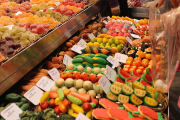 Market place, fruits and vegetables
