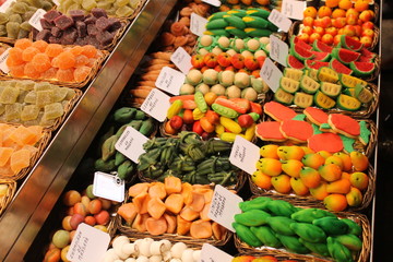 Market place, fruits and vegetables