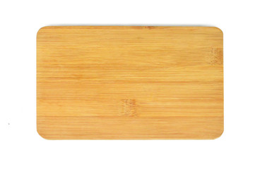  Wooden cutting board isolated on white background