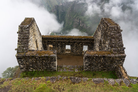 Inca ruins at Machu Piccu in Peru