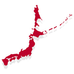 Japan map with northern territory