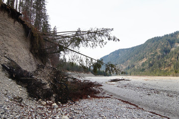 Erdrutsch an der oberen Isar bei Vorderriß