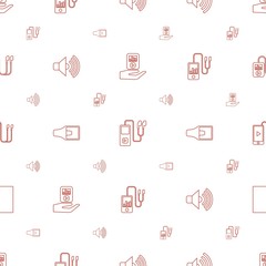 mp3 icons pattern seamless white background