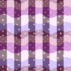 Seamless checkered pattern in lilac and purple colors. Fashionable print for fabric. Unique pattern.