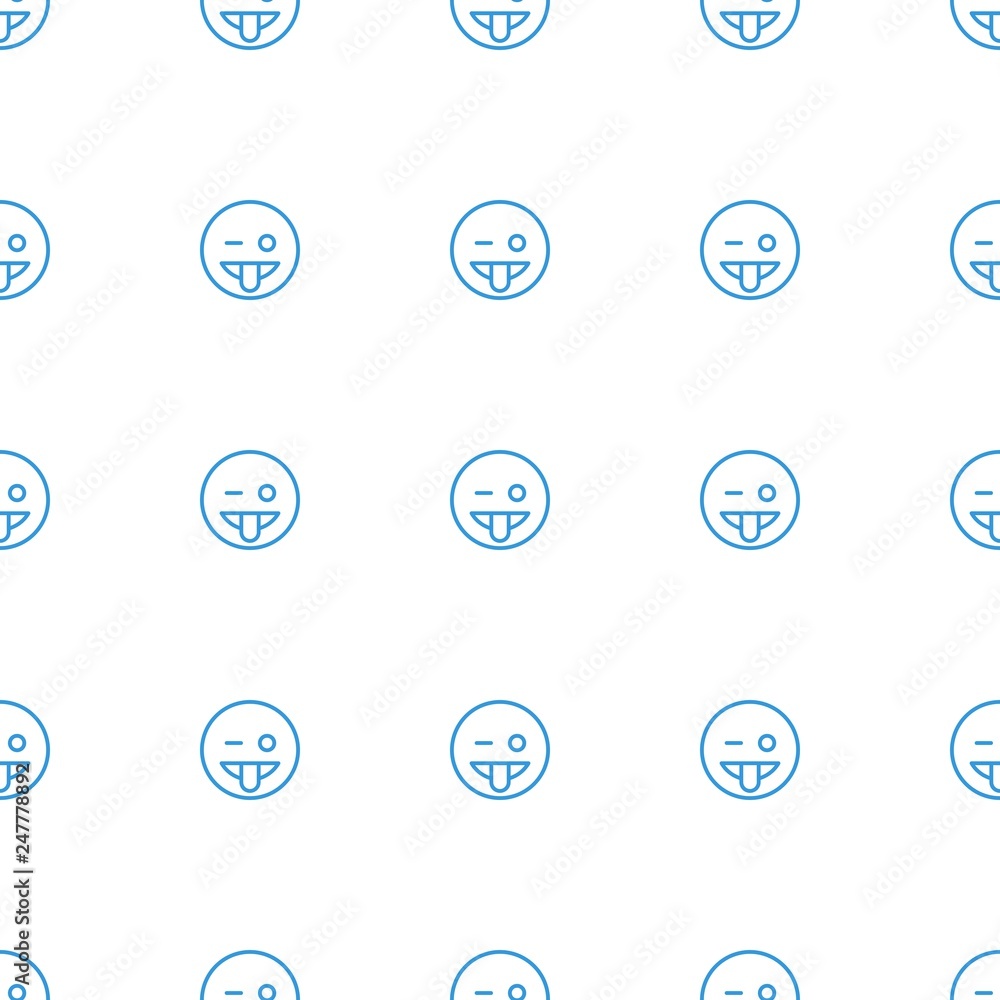 Poster emoji showing tongue icon pattern seamless white background