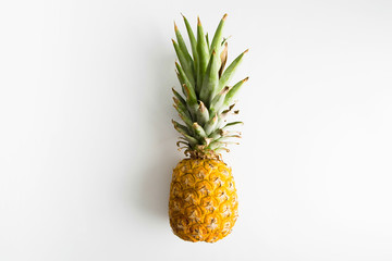 Fresh pineapple isolated on white background.