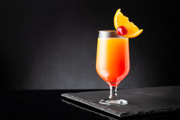 Tequila sunrise cocktail