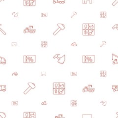 advertising icons pattern seamless white background