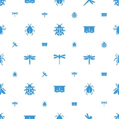 insect icons pattern seamless white background