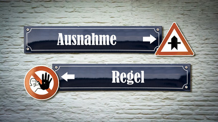 Schild 405 - Ausnahme
