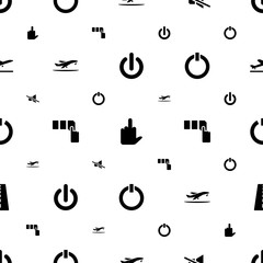 off icons pattern seamless white background