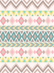 Vector image of colorful ornaments in boho style. Hand-drawn illustration by national American motifs for baby, cards, flyers, posters, prints, holiday, child, background, decor, home, interior