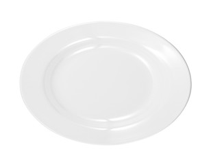 white plate isolated on white background