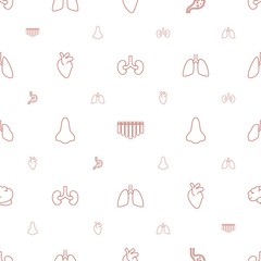 organ icons pattern seamless white background