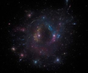 Star field background . Starry outer space background texture . Colorful Starry Night Sky Outer...