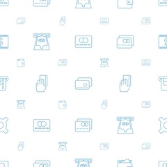 credit icons pattern seamless white background