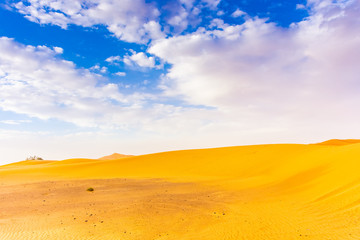 Beautiful landscape of the dunes in the Sahara Desert, Merzouga, Morocco