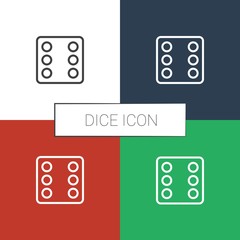 Dice icon white background