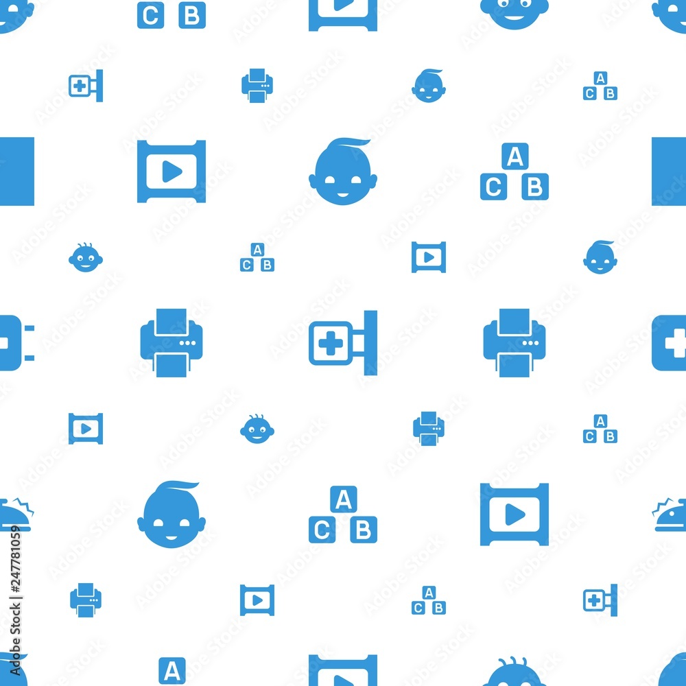 Poster glossy icons pattern seamless white background