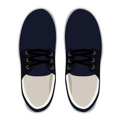 Pair of sneakers isolated on white background. Sneakers top view. Sport shoes.