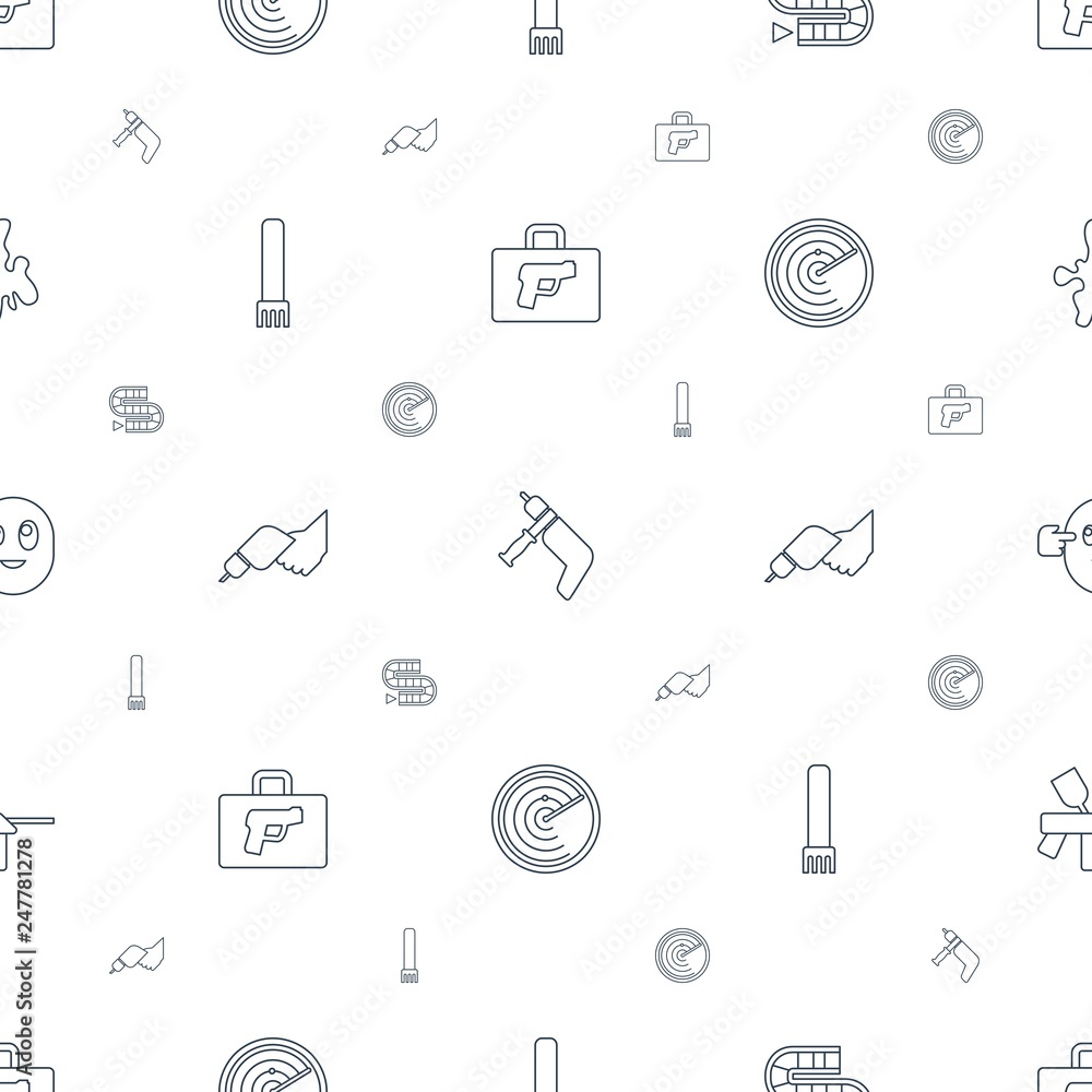 Poster gun icons pattern seamless white background