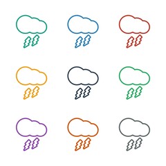 thunderstorm icon white background