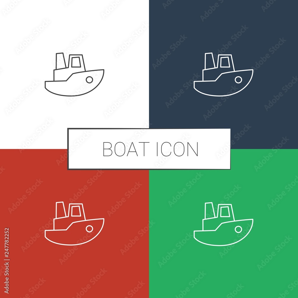 Canvas Prints boat icon white background