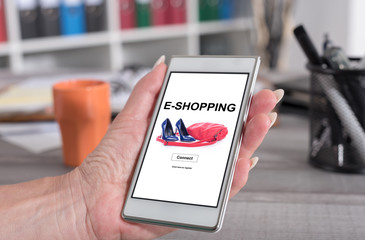 E-shopping concept on a smartphone