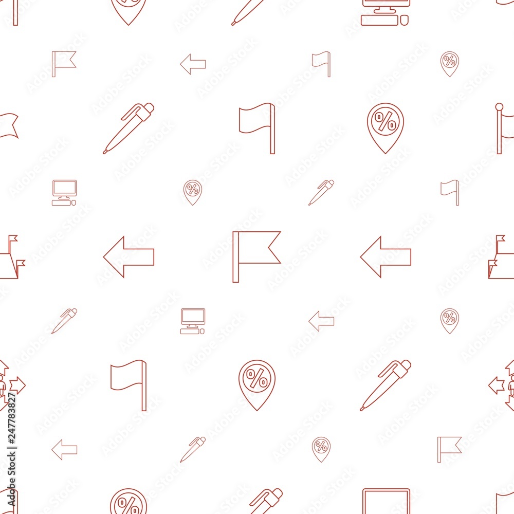 Poster pointer icons pattern seamless white background