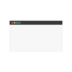 System dialog window. Sign of Dialog Window. Vector illustration isolated on white background.