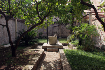 Fountain in the atrium of the monastery