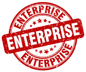 enterprise red grunge stamp