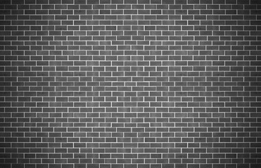 Closeup textured of old black bricks wall background.