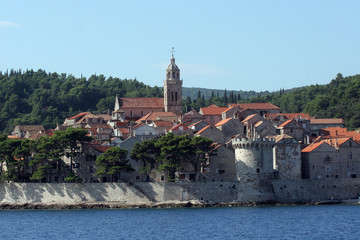 Fototapeta na wymiar Korcula. Small island city near Dubrovnik in Croatia