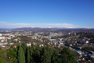 Sochi view of the city and the sea