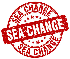 sea change red grunge stamp