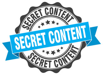 secret content stamp. sign. seal