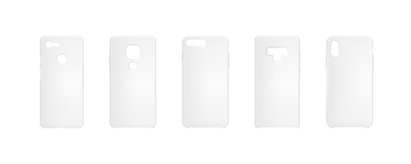 A set of phone covers. Realistic templates for design.