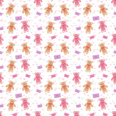 Cute love symbol elements for wedding or Valentine day.  Seamless pattern design element for  prints, clothes, textiles, cards, holidays, children, wrapping paper, fabric