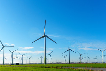 Fototapeta na wymiar Der kräftige Wind an der ostfriesischen Nordseeküste ist ideal für den Bau von Windkraftanlagen