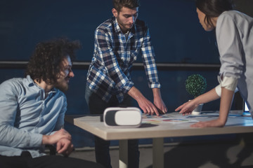 business people in group, architect and engineer on construction site